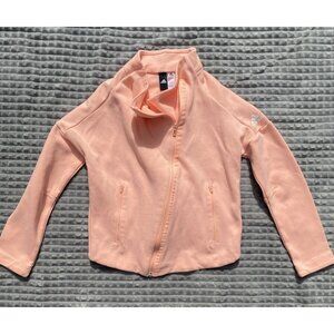Adidas Jacket Heartracer Full Zip Pink Long Sleeve Pockets Girls Small